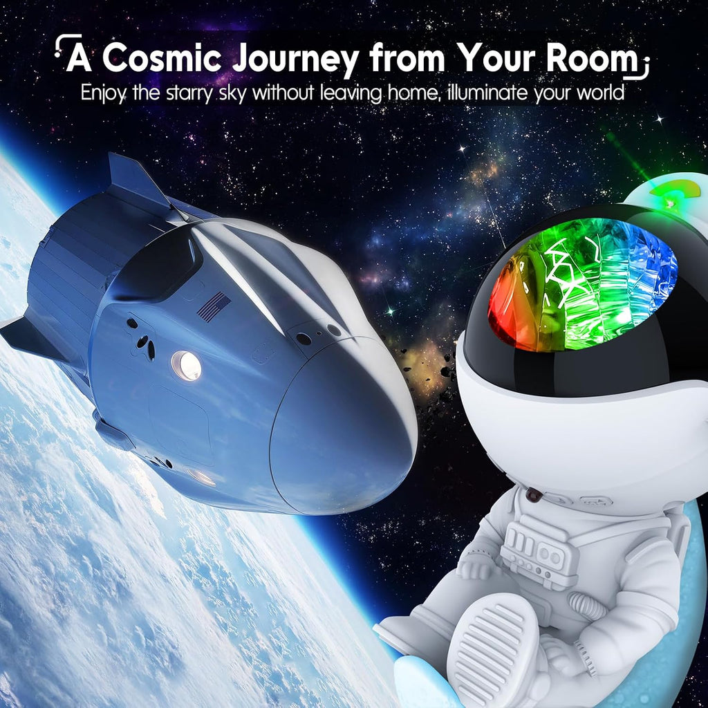 Astronaut Galaxy Star Projector, Night Light Projector for Kids | 33 Lighting Effects, Sound Activated, Remote Control, Auto-Off Timer, Room Decor Aesthetic, Gifts for Kids Adults Christmas