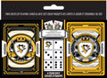 Officially Licensed NHL Pittsburgh Penguins 2-Pack Playing Cards & Dice Set for Adults