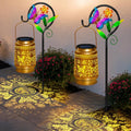 2 Packs Butterfly Solar Lanterns Outdoor Waterproof with Shepherd Hook | Butterfly Garden Decor,Christmas Birthday Gifts for Women Mom,Hanging Solar Lights Decorative for Patio,Porch