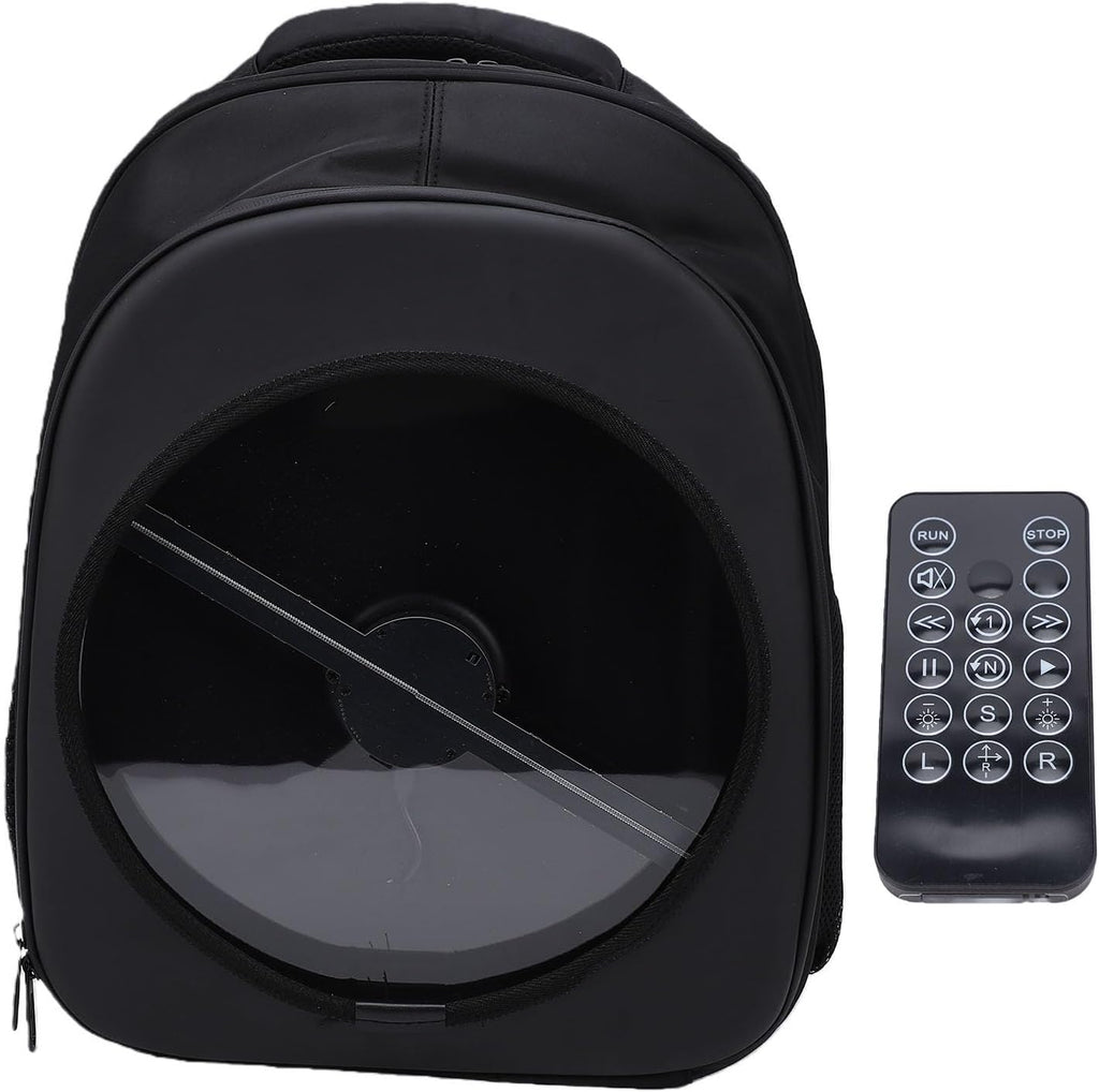 3D Hologram Fan LED Backpack, 1080 X 448 Holographic Projector Advertising Bag with Remote Control, for Business Party Trade Show