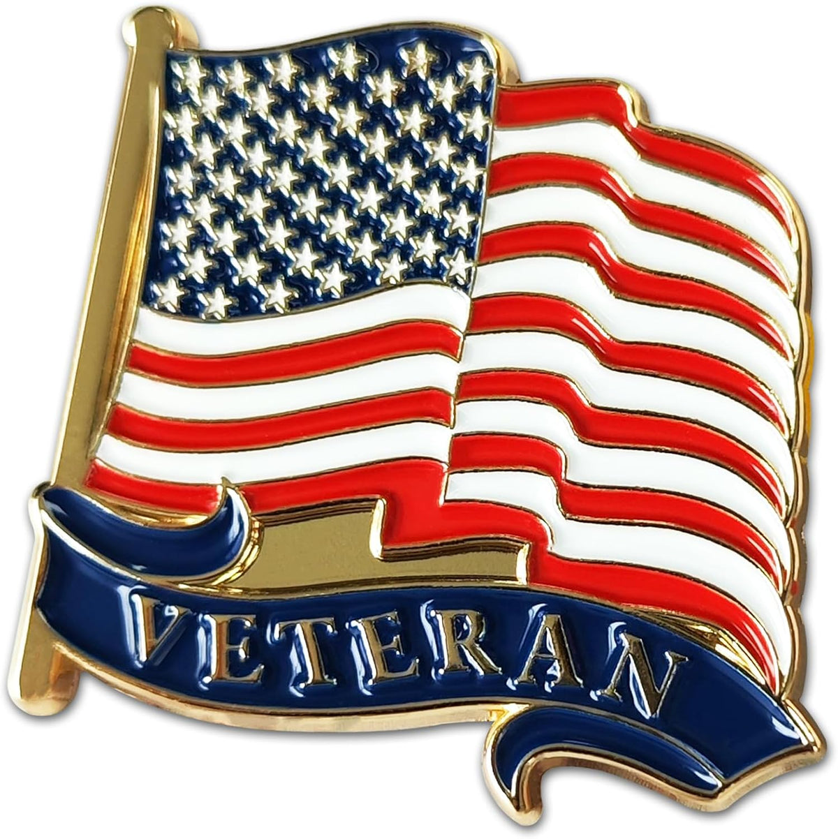 Patriotic Veteran Pin American Flag Lapel Pins USA Badge United States Trump Enamel Pin Brooches for Gifts Decoration