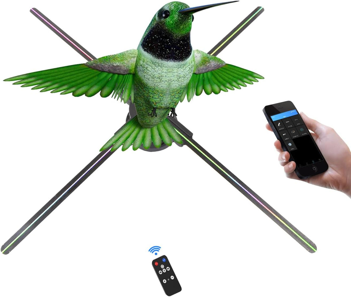 22 in 3D Hologram Fan with Wifi App and Remote & 1500 Videos | HD Holographic Projection 672 Leds,Bluetooth Audio,App Control,Display for Shops,Events,Bars,Offices,Halloween and Christmas